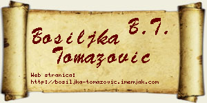 Bosiljka Tomazović vizit kartica